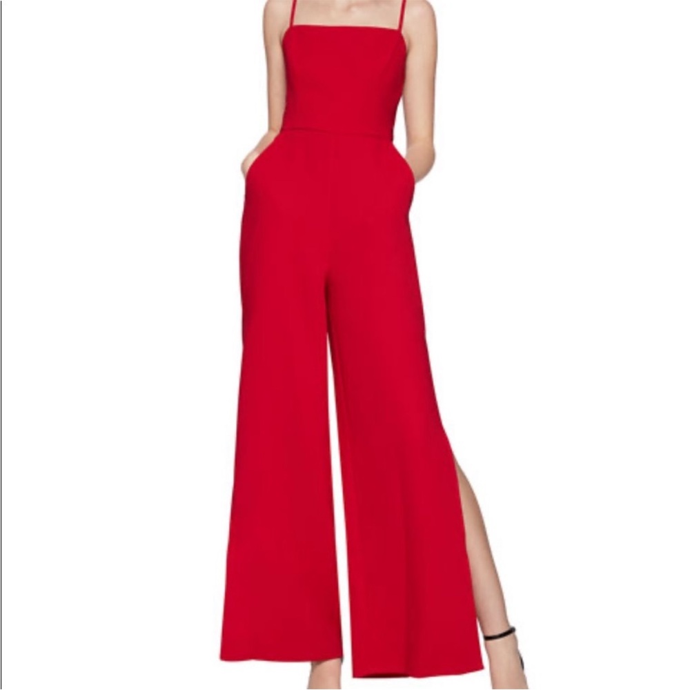 BCBG Generation Red Jumpsuit with Side Slit Size 4